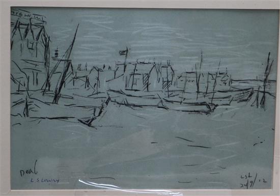 § Lawrence Stephen Lowry (1887-1976) Two offset lithographs printed in colours, Deal Beach; Deal Sketch